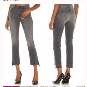 Mother The Insider Step Fray Gray Jeans Size 28